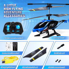A ALPHA RC Helicopter box highlights Vigilante style and LED features