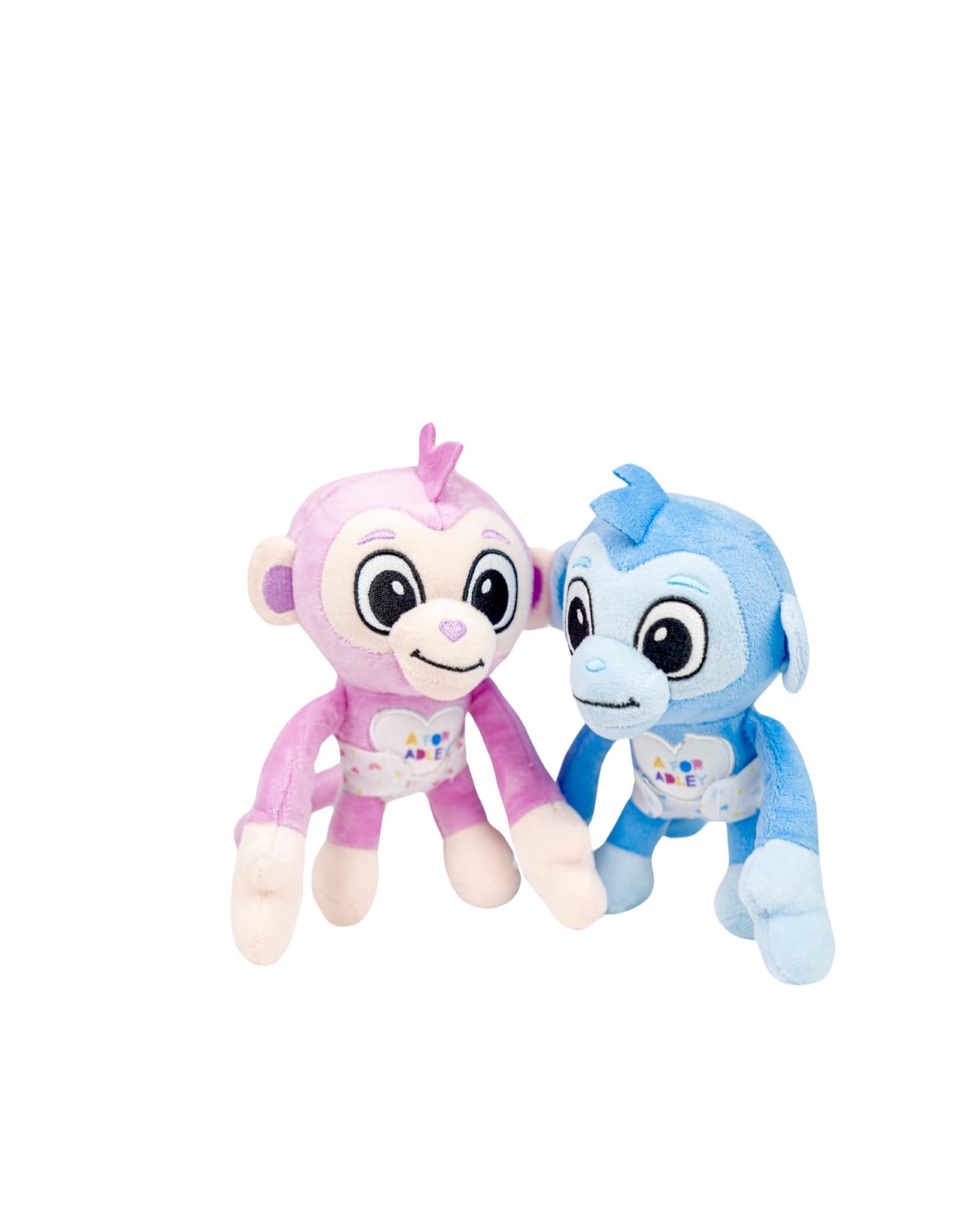 A FOR ADLEY Baby Monkey Buddies pink monkey with diaper inspires imaginative dress-up play.