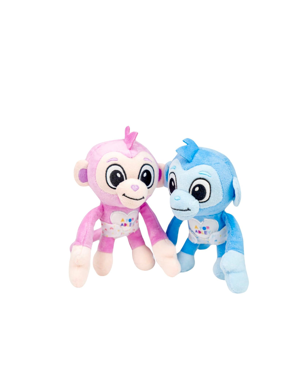 A FOR ADLEY Baby Monkey Buddies pink monkey with diaper inspires imaginative dress-up play.