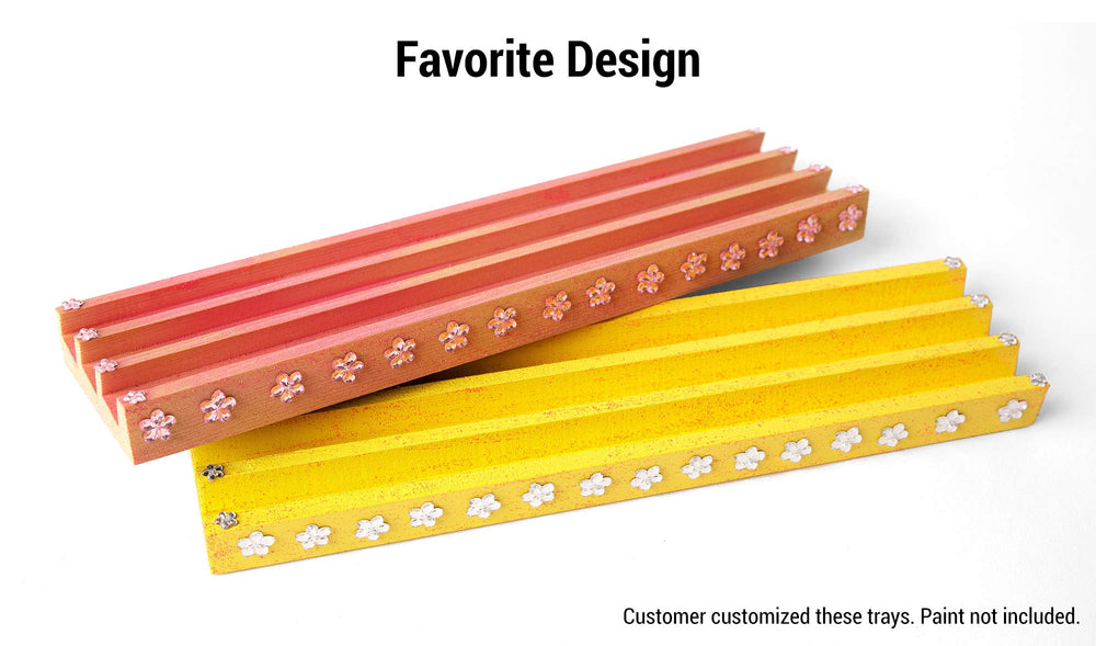 A Whole Lot Of Happy table-friendly domino tray for lively gatherings