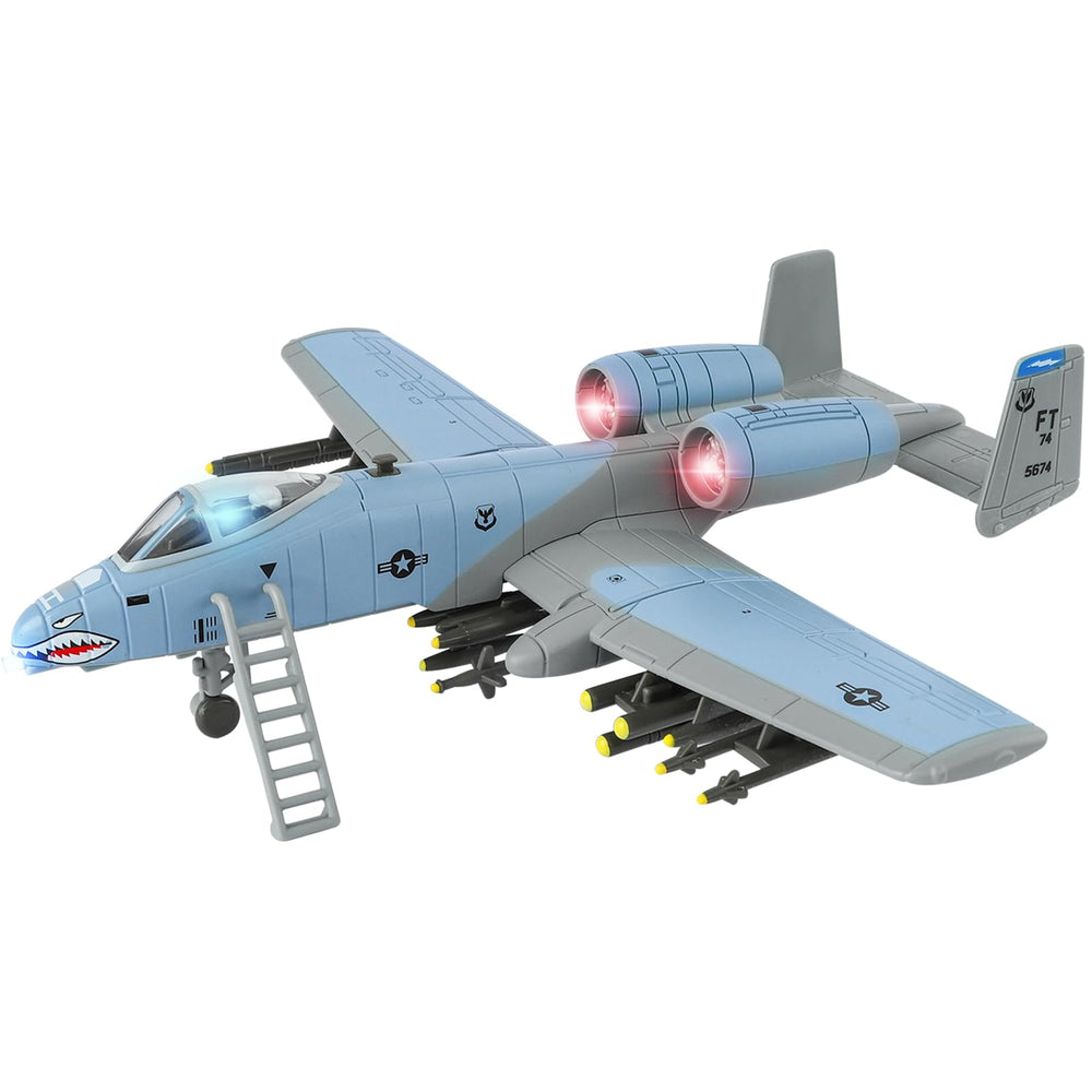 A10 Warthog diecast model airplane with a sturdy build for safe handling