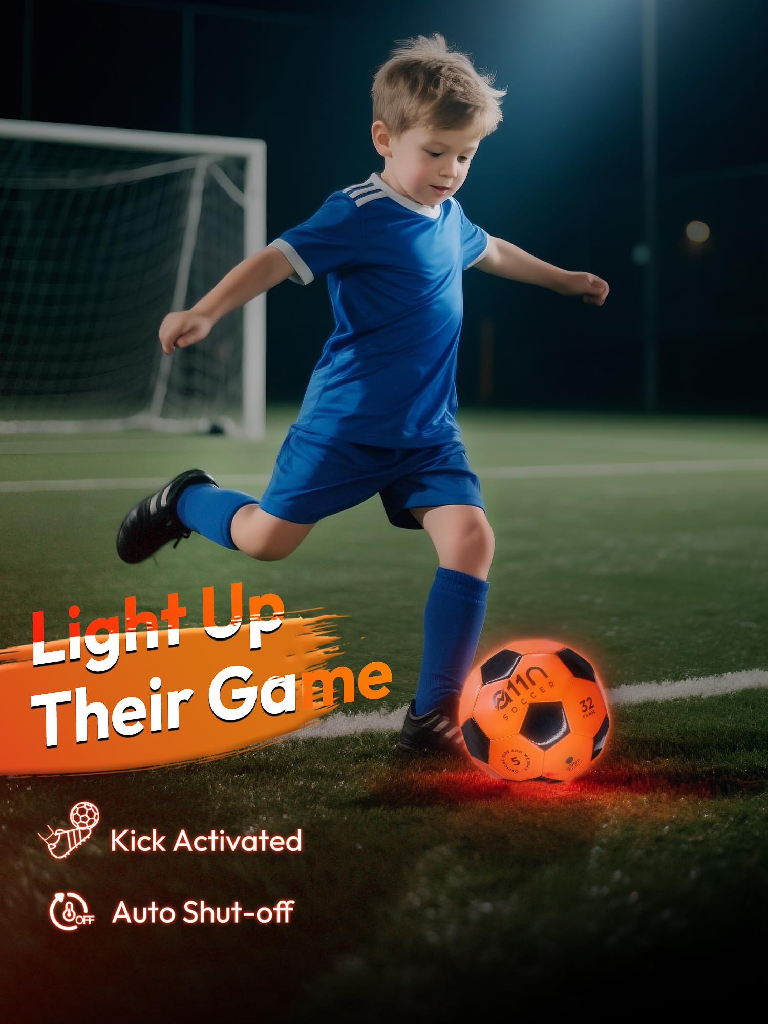A11N SPORTS kick-activated LEDs provide visual feedback during play