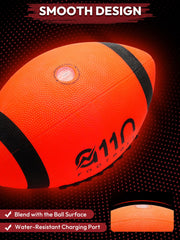 A11N SPORTS LED football lights up on impact for clear nighttime visibility