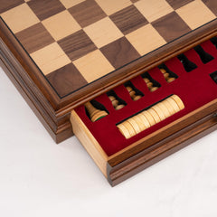 A&A 2-in-1 chess and checkers board for family game nights.