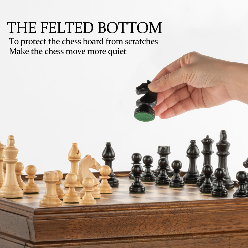 A&A walnut and maple inlay adds natural warmth and elegance.