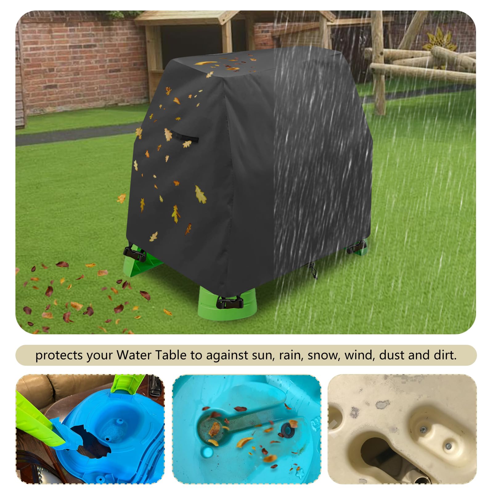 Aacabo water table cover easy on/off for quick setup