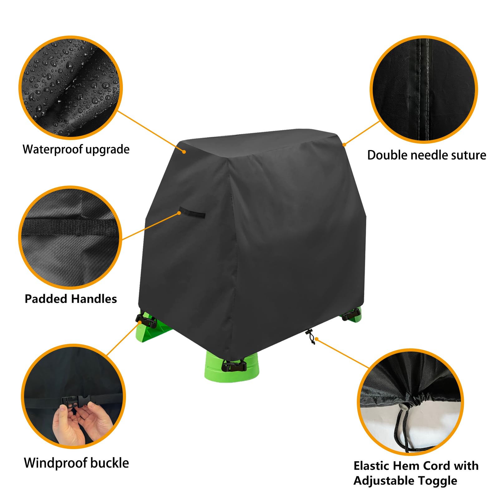 Aacabo water table cover side view keeps outdoor play tidy