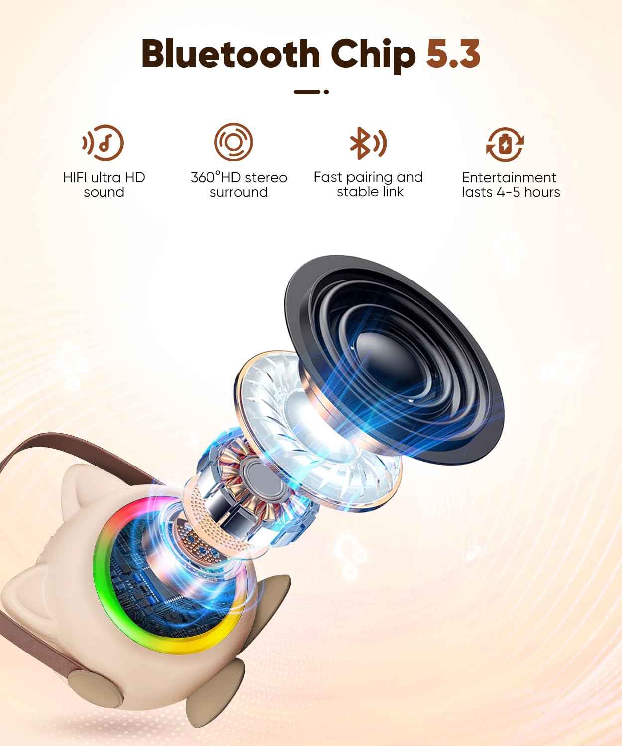 Headphone jack lets private practice with Aadmd karaoke.