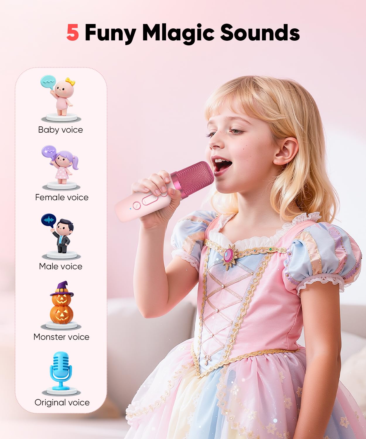 Aadmd mini karaoke doll sound effect adds playful character voices