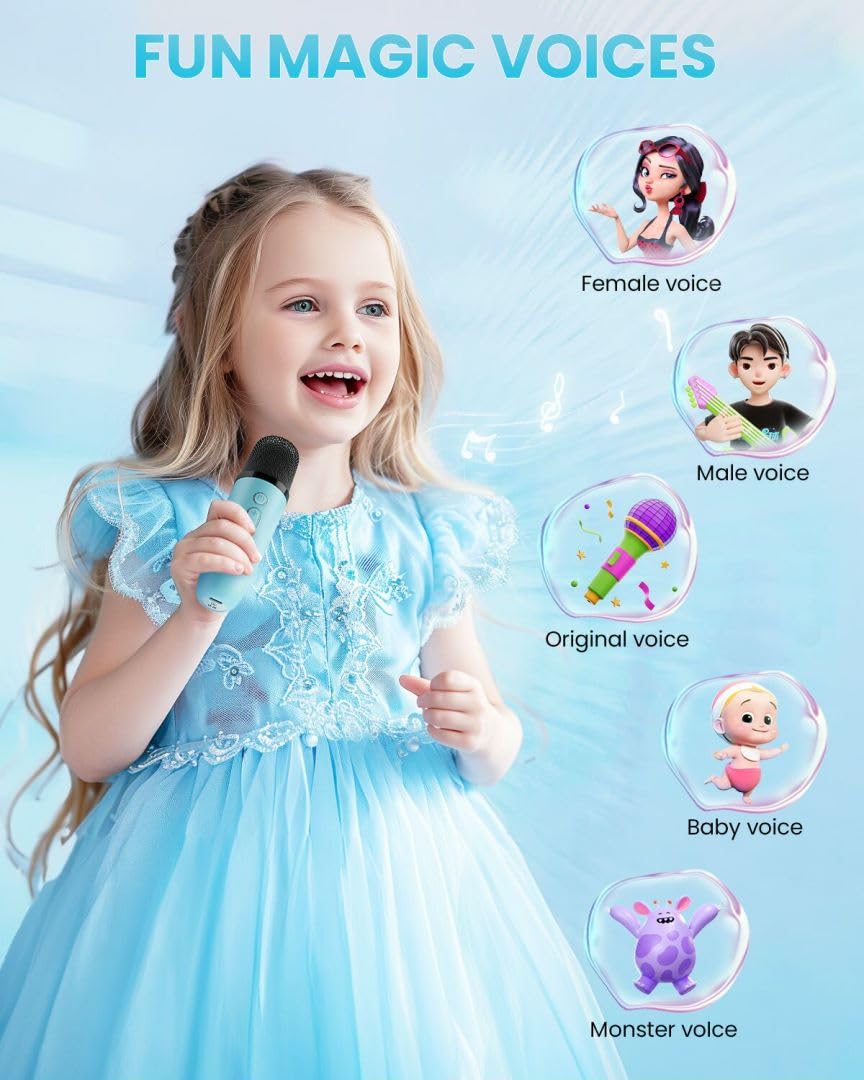 Aadmd mini karaoke machine blue packaging gift ready for holidays