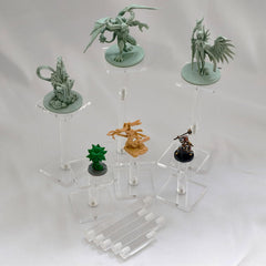 AAiphuwew combat riser 4in stand elevates a flying miniature for a clear battlefield view.