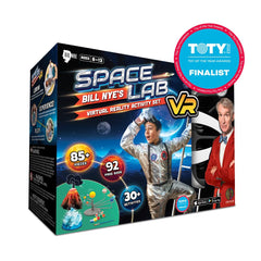 Abacus Brands Bill Nye Space bundle display emphasizing structured at-home science play