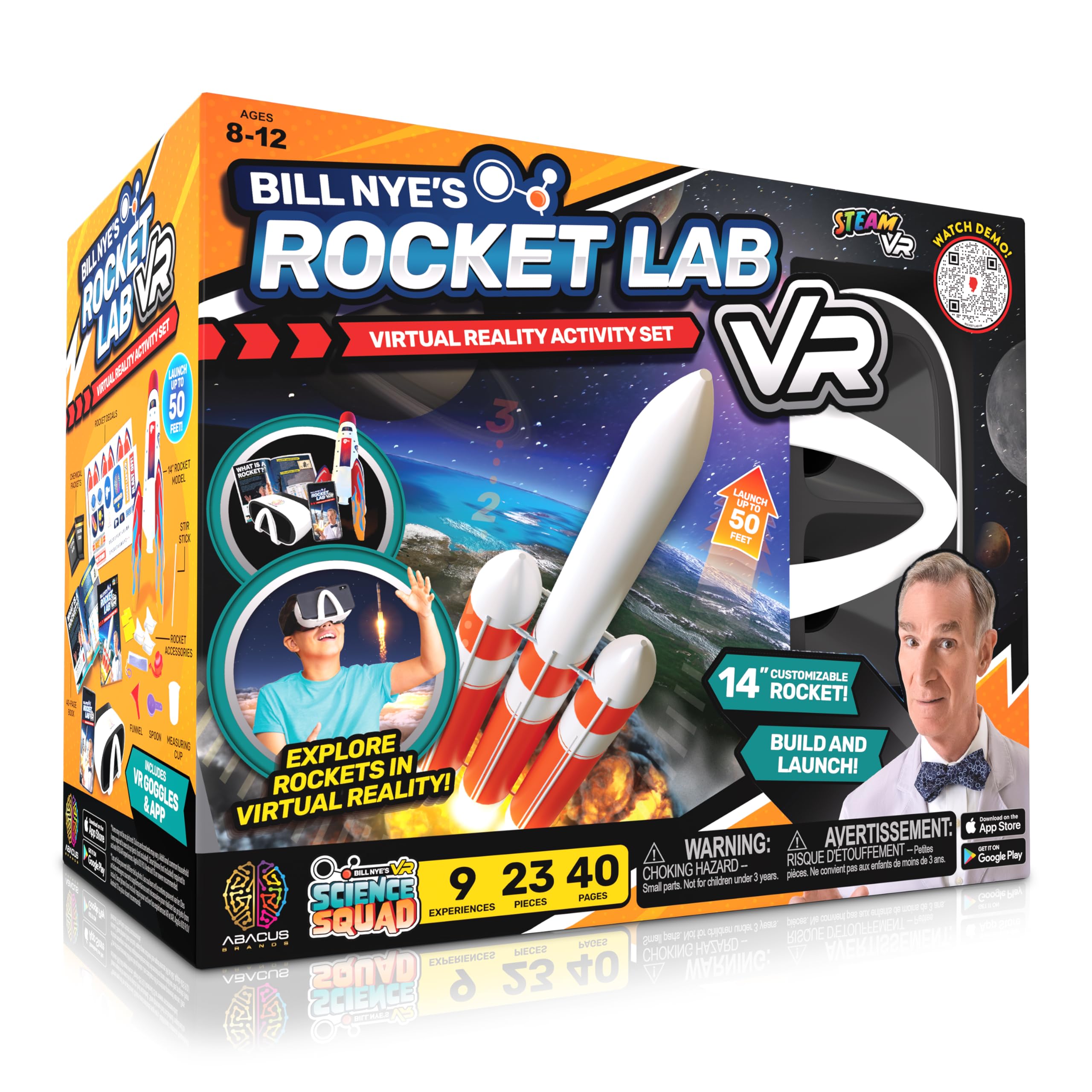 Abacus Brands Bill Nye Rocket Lab VR kit for hands-on space learning.
