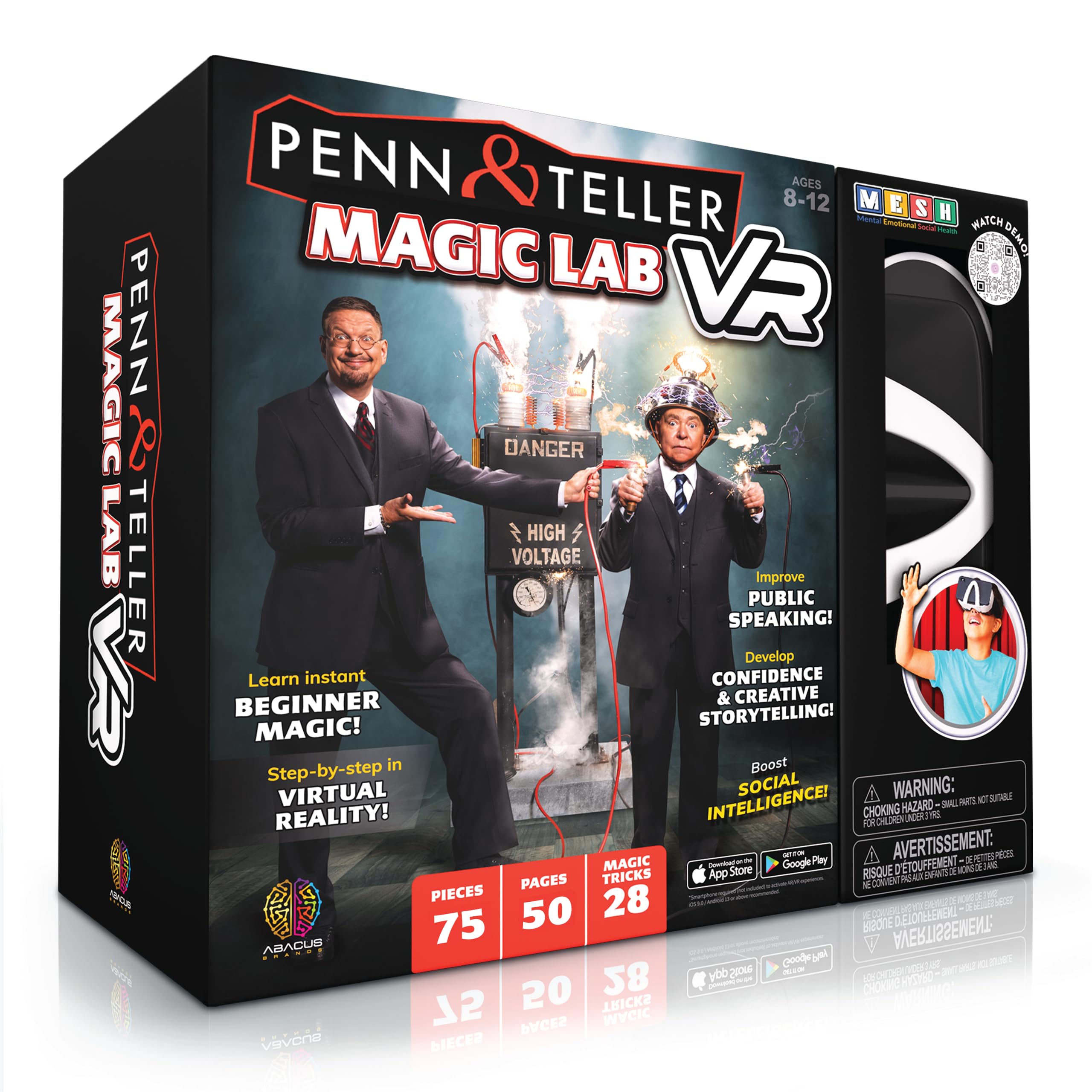 Abacus Brands Penn & Teller VR Lab cover showcasing an engaging 50-page magic guide