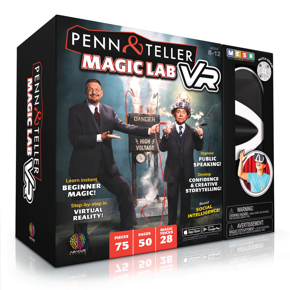 Abacus Brands Penn & Teller VR Lab cover showcasing an engaging 50-page magic guide