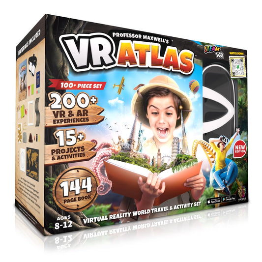 Abacus Brands Professor Maxwell's VR Atlas box — immersive world map exploration in VR