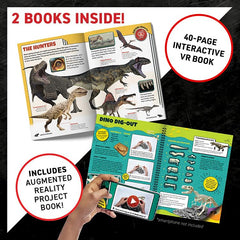 Abacus Brands Professor Maxwell's VR Dinosaurs 60-piece contents support interactive study