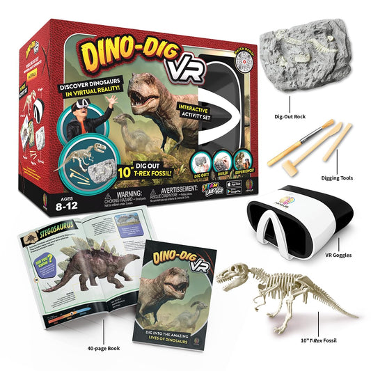 Abacus Brands Dino Dig 10-inch T-Rex fossil invites hands-on discovery.
