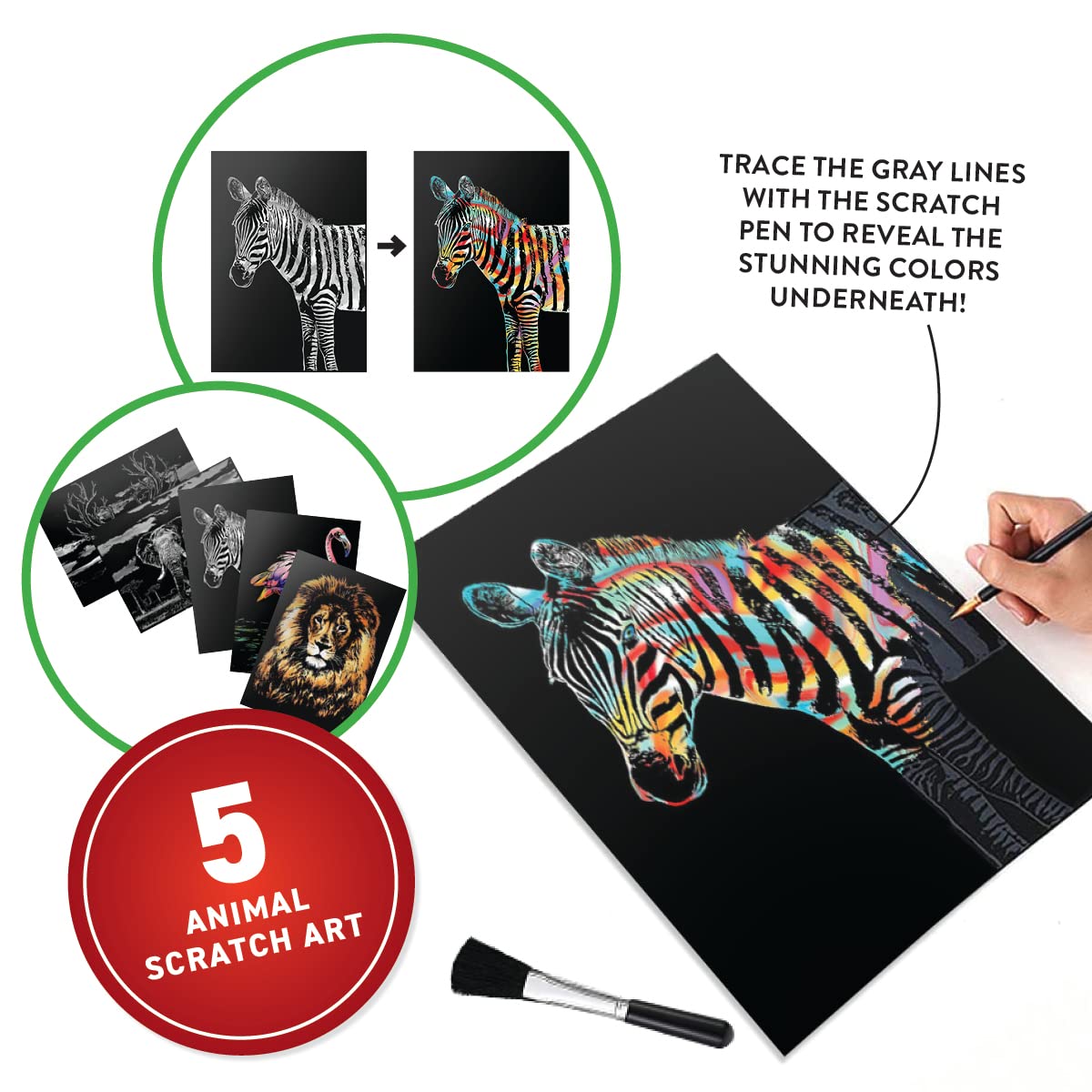 Abacus Brands scratch art set adds tactile creativity to the VR experience.