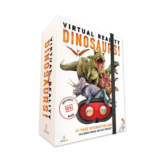 Abacus Brands VR Dinosaurs book cover offering immersive learning for curious readers.