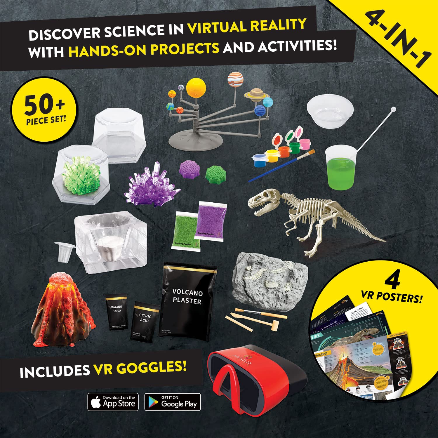 Abacus Brands VR Lab Volcano eruption activity provides dramatic STEM exploration.