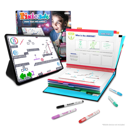 Abacus Brands Pixicade doodle-to-game turns drawings into playable adventures.
