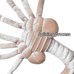 Abawaka Facehugger plush back view, decorative horror prop