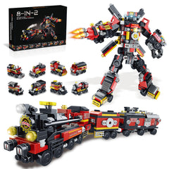 Abbabby steam train model image showing durable blocks sparking imaginative play