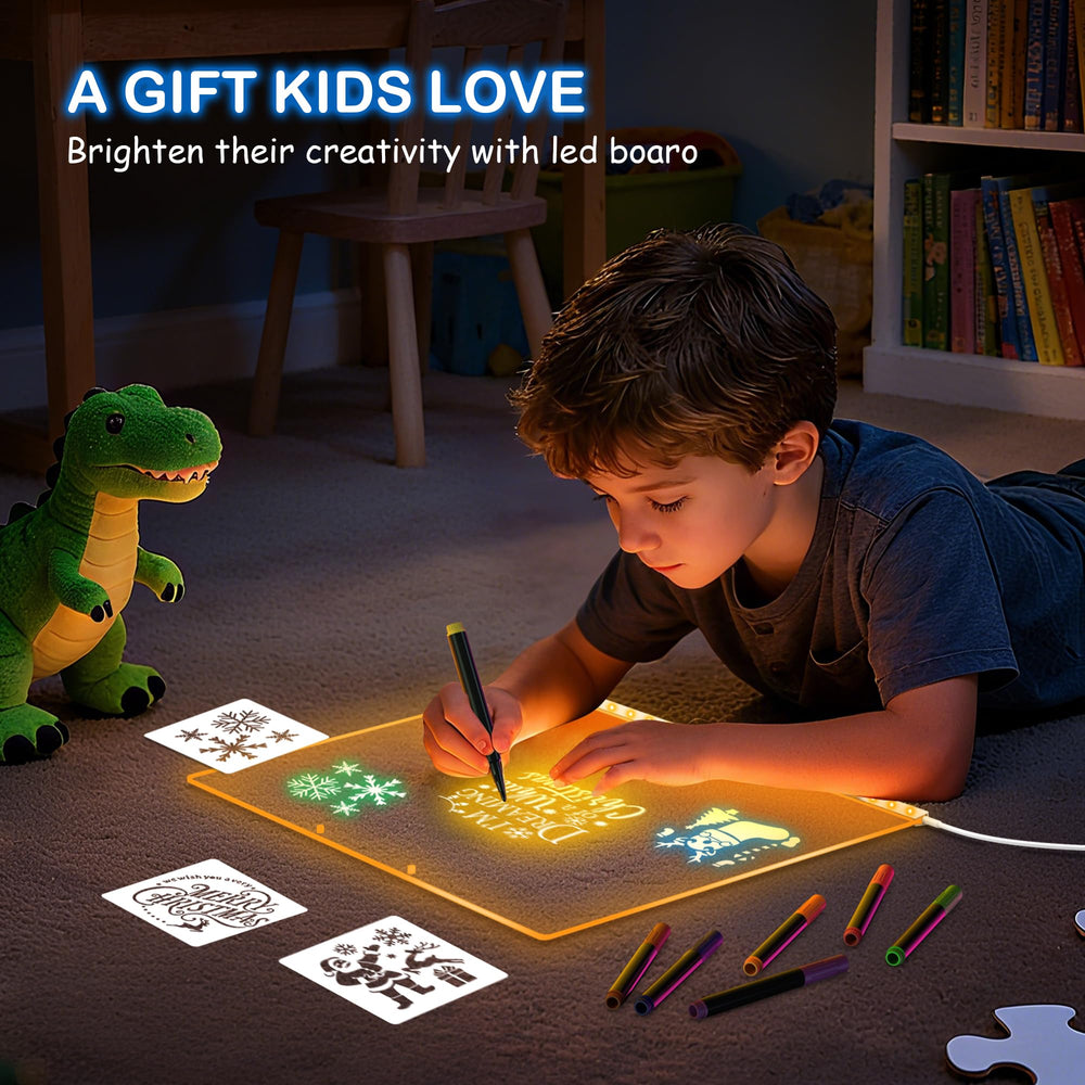 ABCOOL LumiBoard includes cloth and spray for easy cleanup