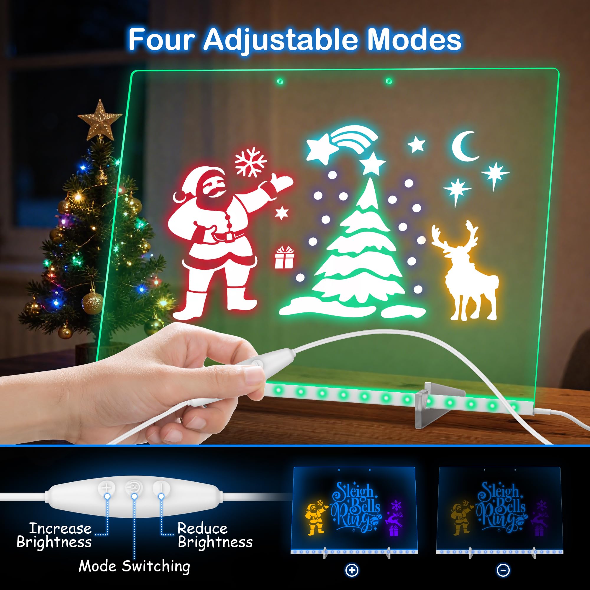 ABCOOL LumiBoard with stand and hanging kit for flexible setup