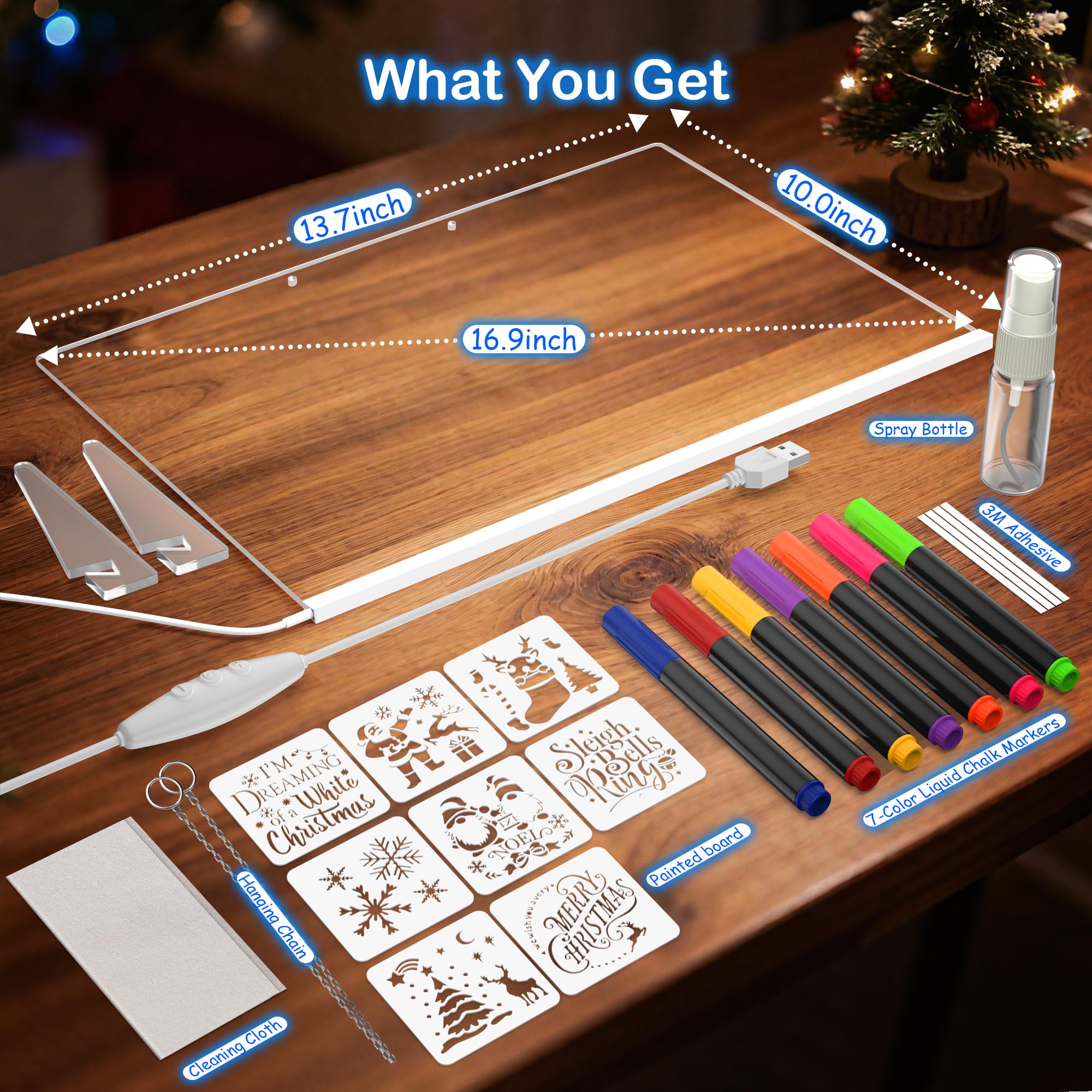 ABCOOL LumiBoard tracing templates and markers spark guided drawing