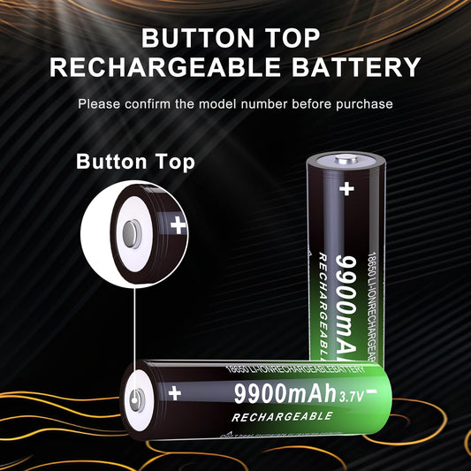 ABCTOY 9900mAh rechargeable 18650 offers long-lasting energy for devices.