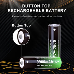 ABCTOY 9900mAh rechargeable 18650 offers long-lasting energy for devices.
