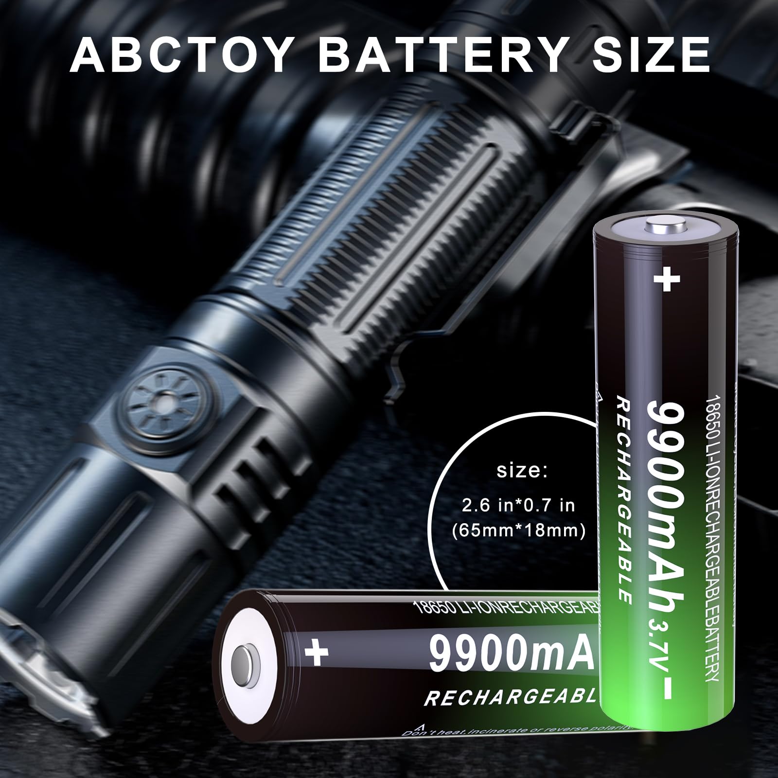 ABCTOY high-capacity battery enables easy recharging and longer use.