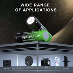 ABCTOY lithium-ion 18650 with protection for safe operation.