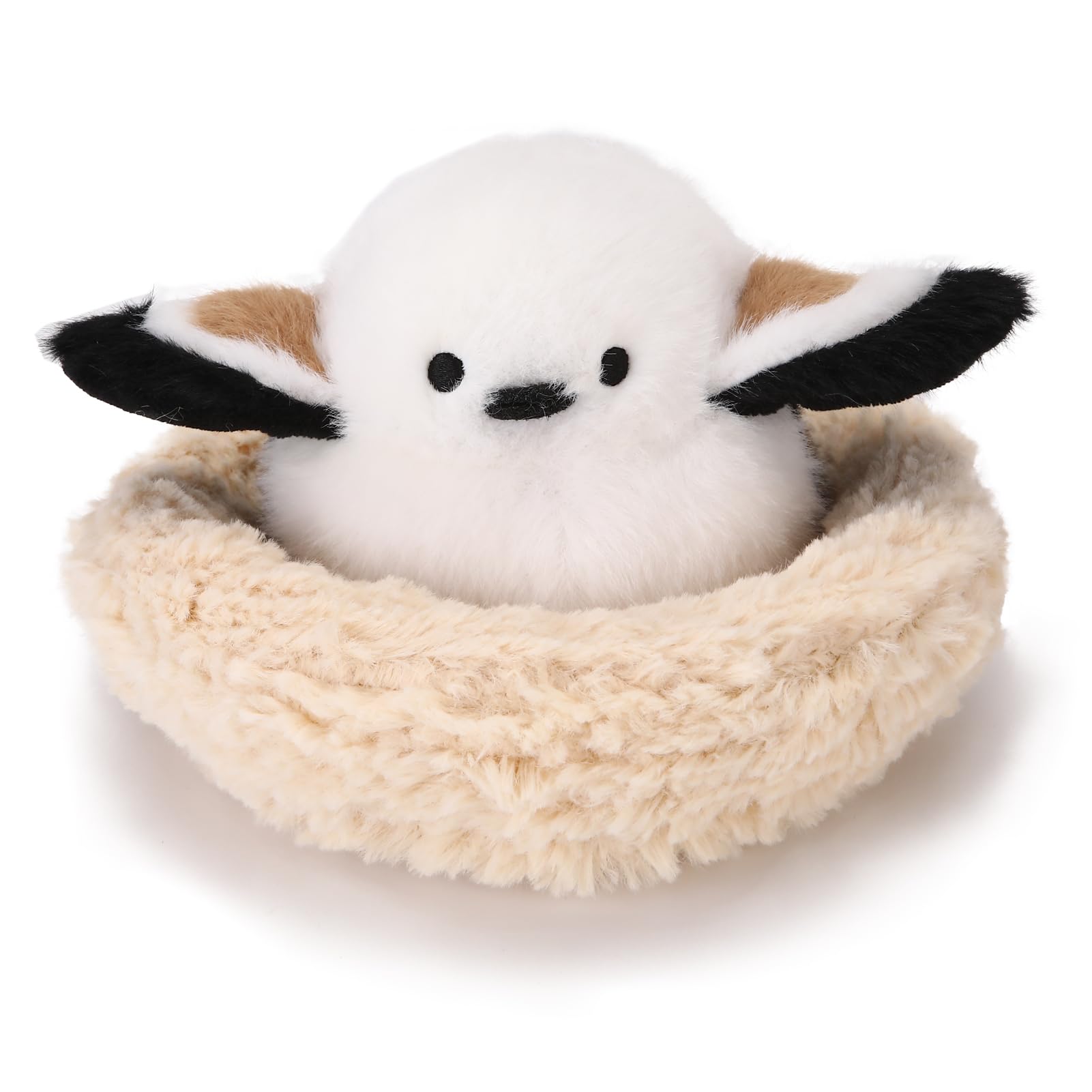 ABEARCAR Bird's Nest plush care tips image showing fluff restoration steps.