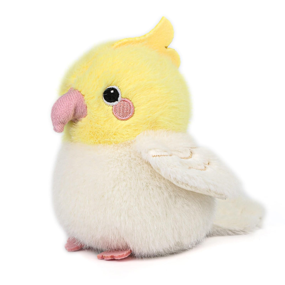 ABEARCAR cockatiel plush realistic yellow bird with lifelike detail for imaginative play and decor