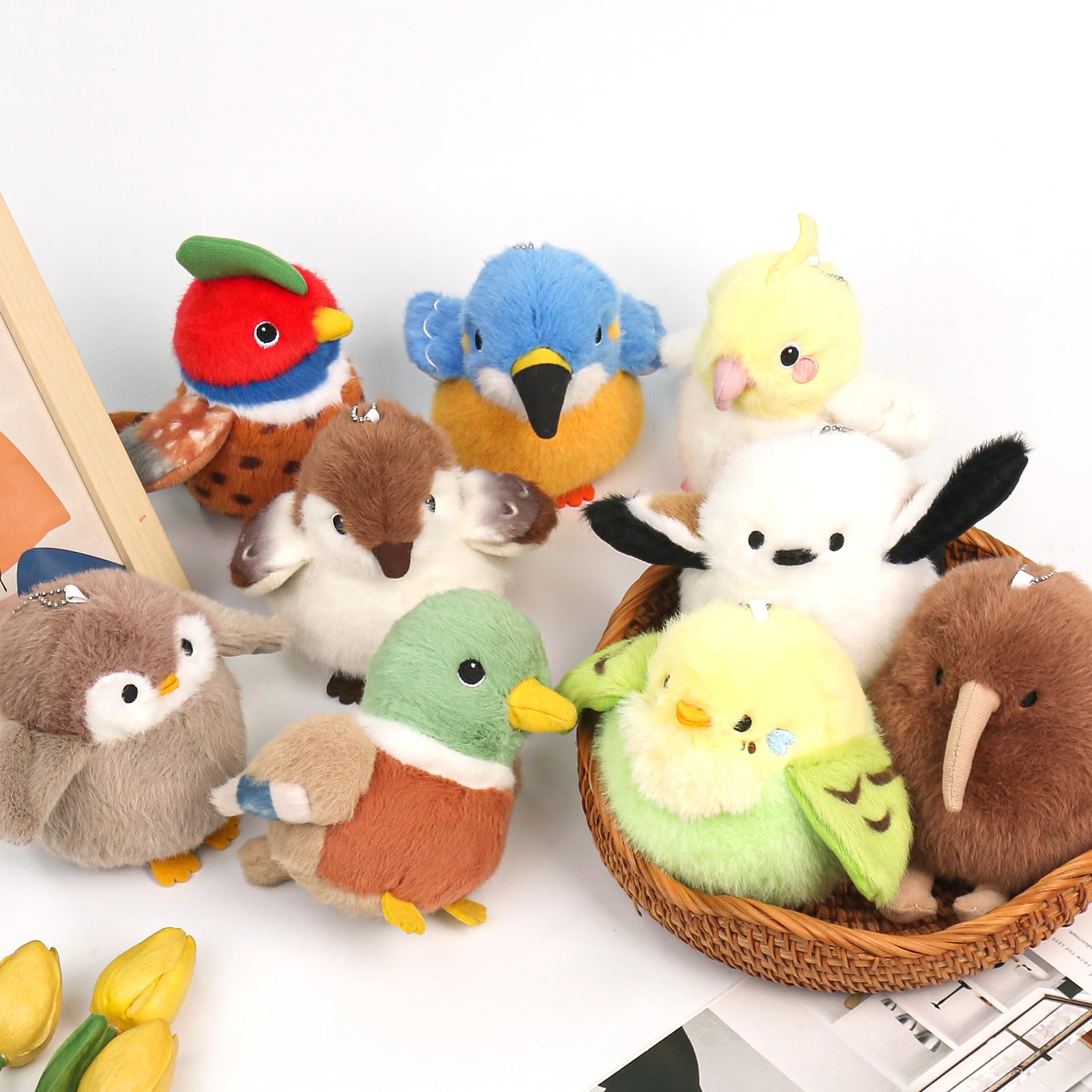 ABEARCAR Kiwi Plush in a seated pose for shelf display.