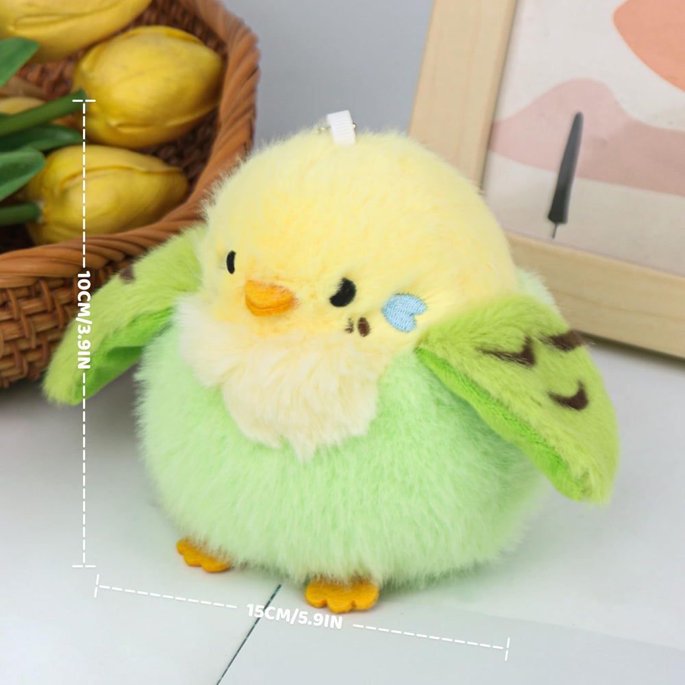 ABEARCAR parakeet plush toy with weighted base for stable tabletop display
