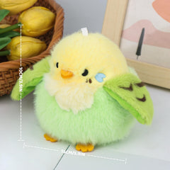 ABEARCAR parakeet plush toy with weighted base for stable tabletop display