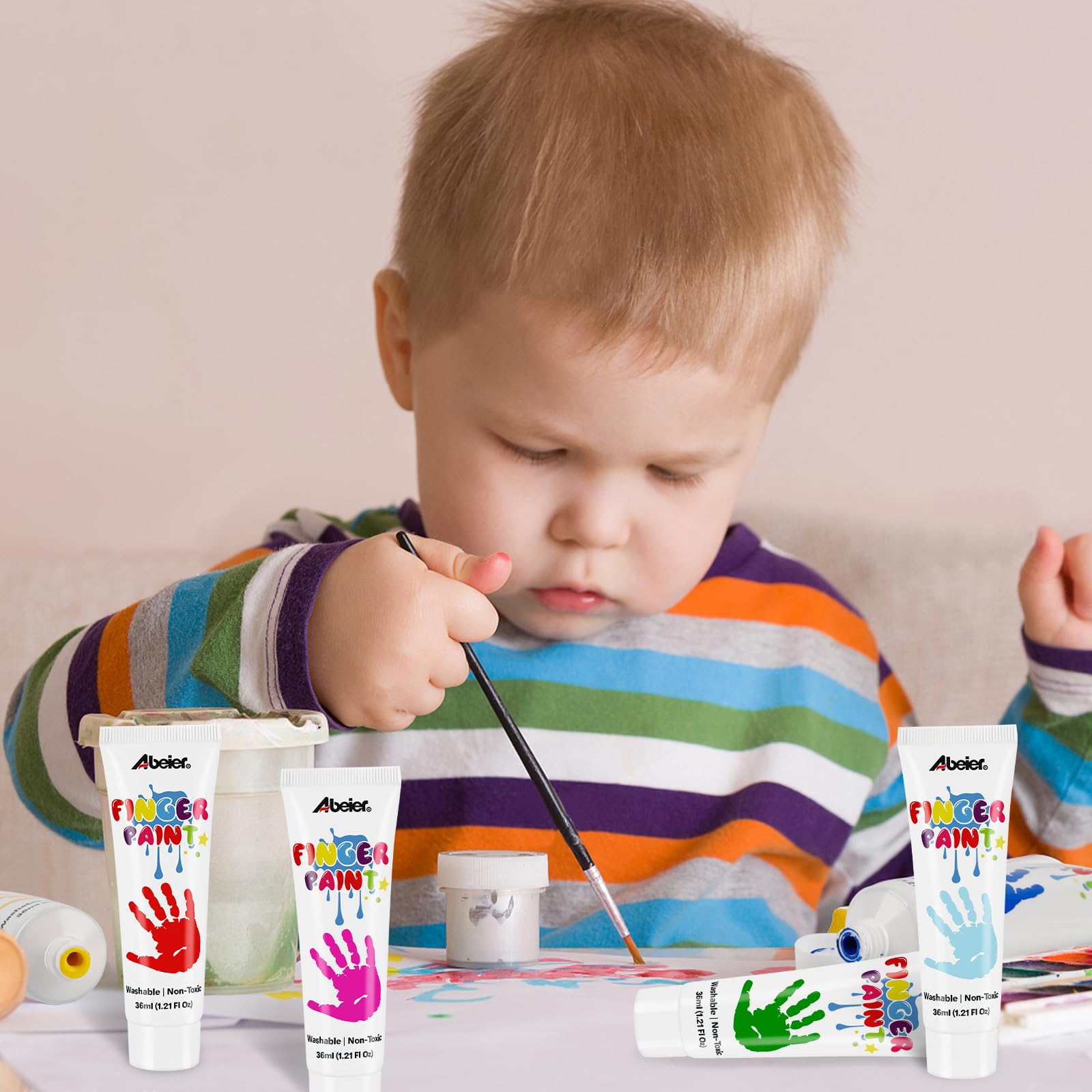 ABEIER mess-free formula makes cleanup quick after colorful art adventures