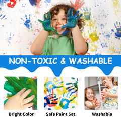 ABEIER non-toxic paints and smooth tools support kid-friendly painting sessions