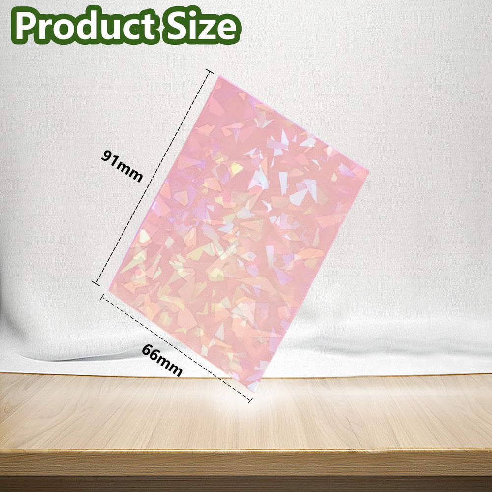 Abejita pink card sleeves back with frosted color for durable protection.