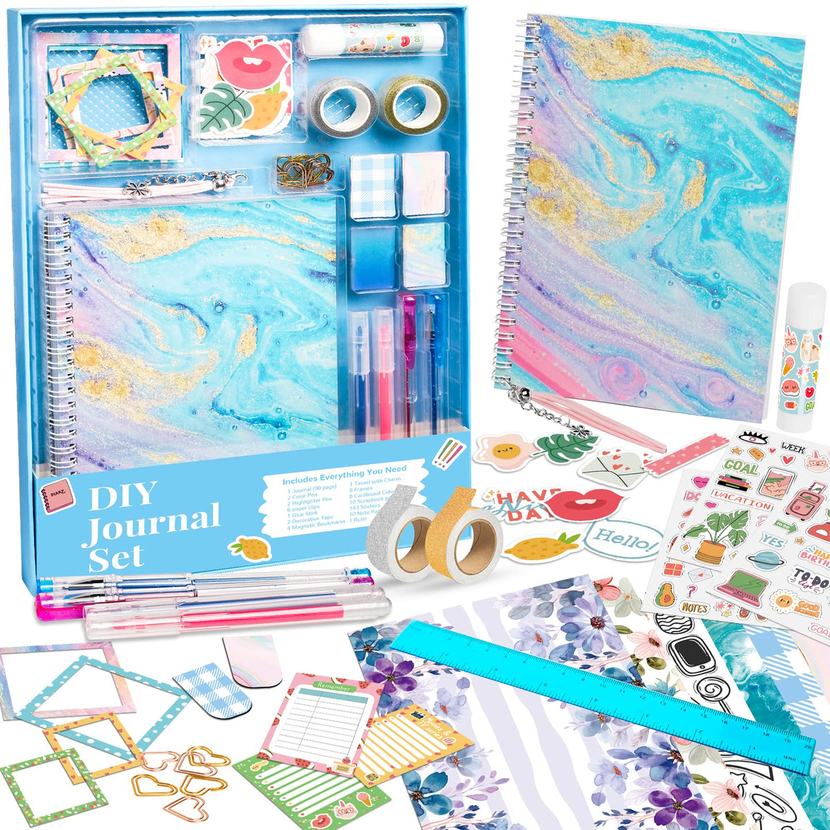 ABERLLS DIY Journal Kit box presents a gift-ready creative set for girls