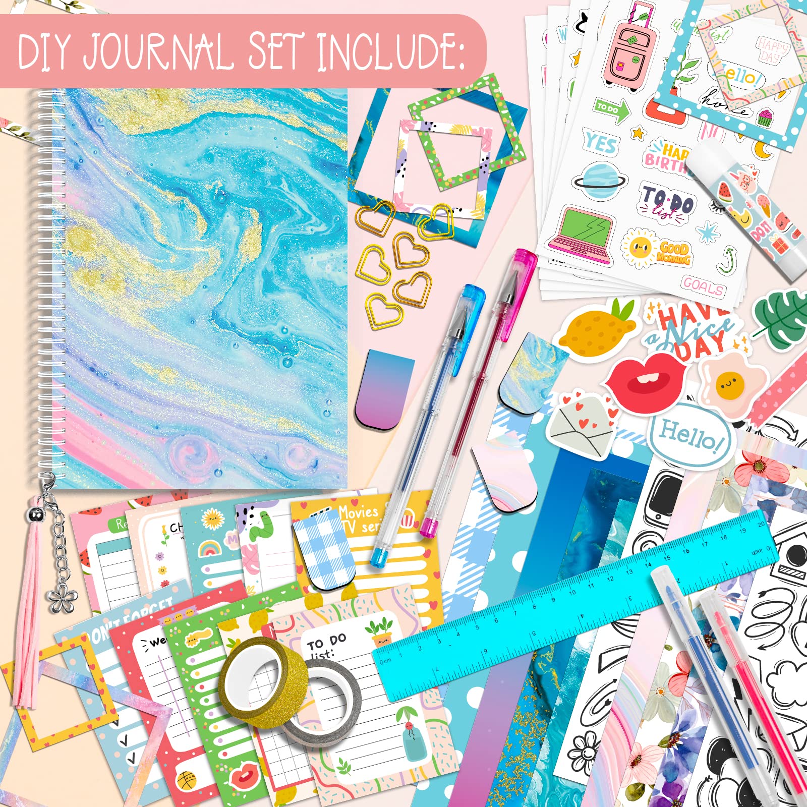ABERLLS DIY Journal stickers add vibrant embellishments for personalized pages