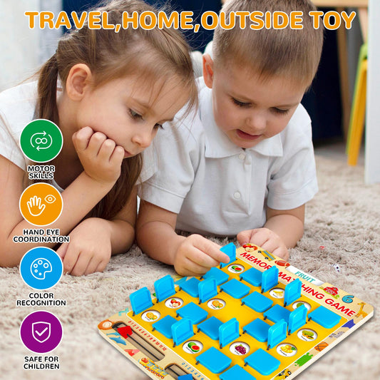 ABERLLS memory cards 12 themes for learning colors and shapes during travel