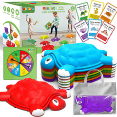 ABERLLS turtle stepping stones in six colors support balance and color learning.