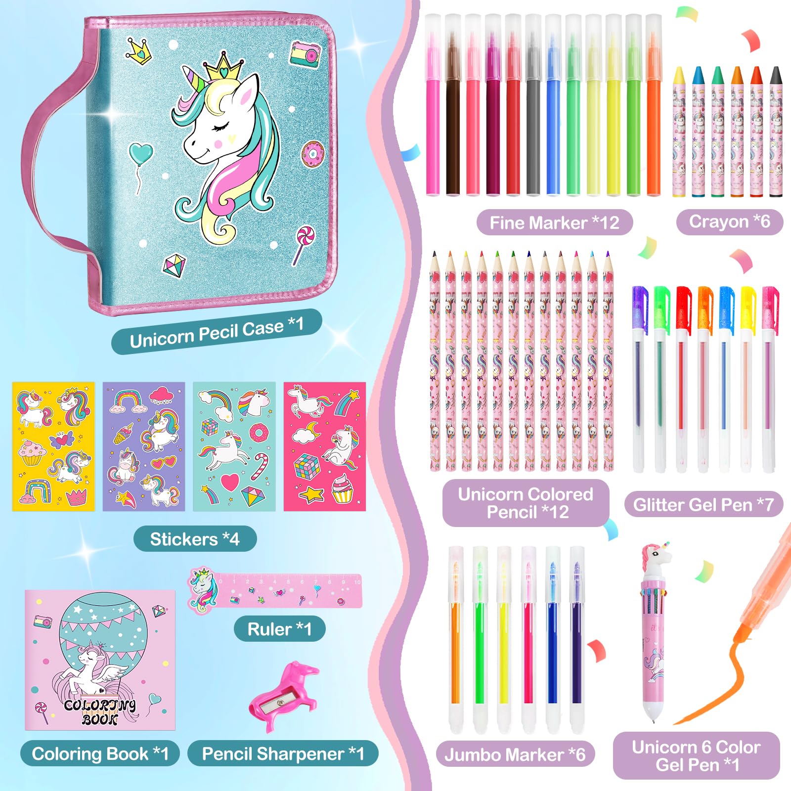 ABERLLS Glitter Gel Pens for bright, sparkle-filled doodles.