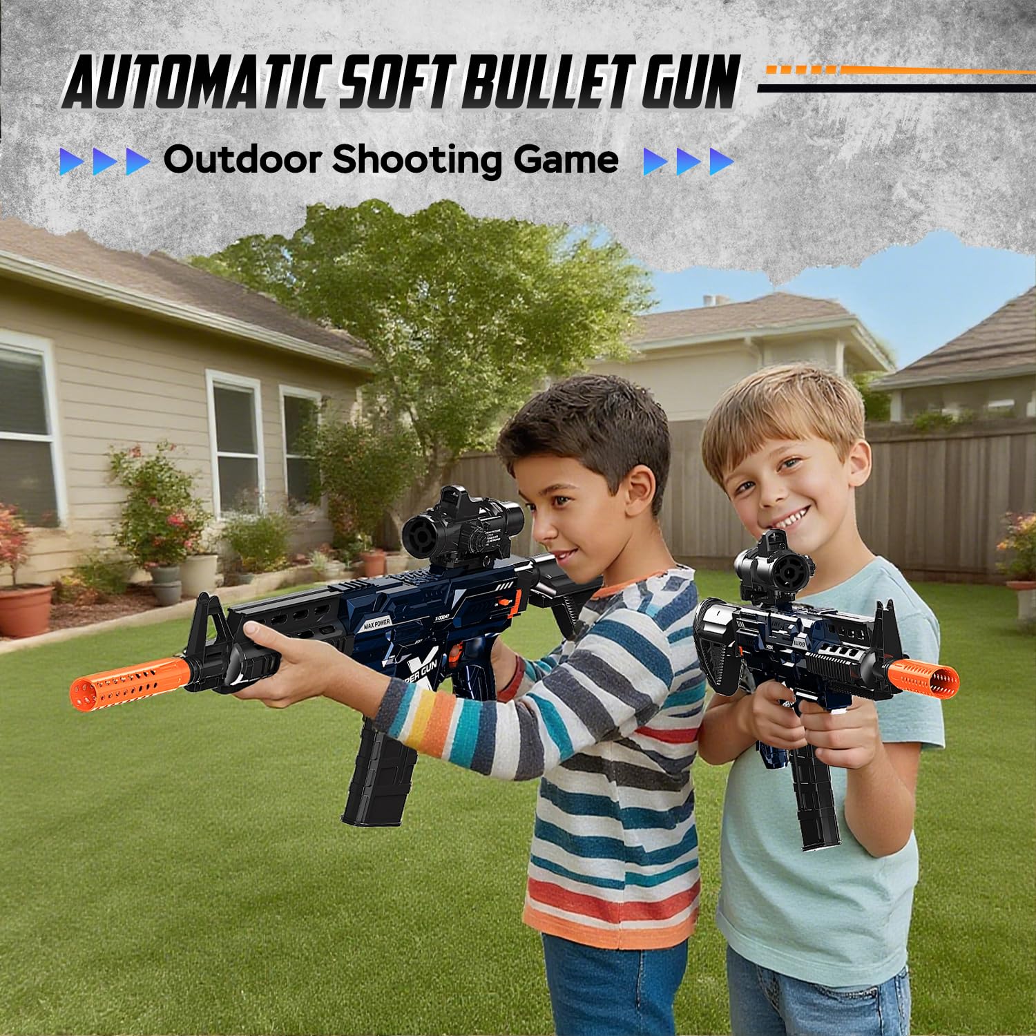 Abifny electric foam blaster with sniper scope for precise aiming.