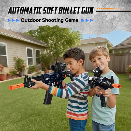 Abifny electric foam blaster with sniper scope for precise aiming.